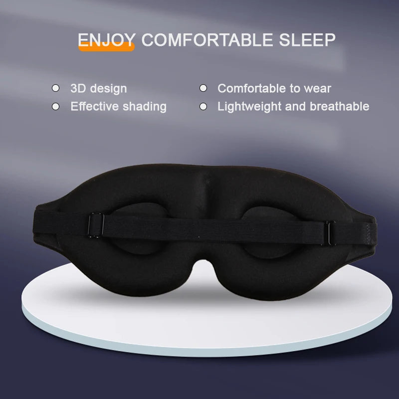 3D Blackout Sleep Mask – Zero-Pressure Contoured Eye Mask for Deep Sleep