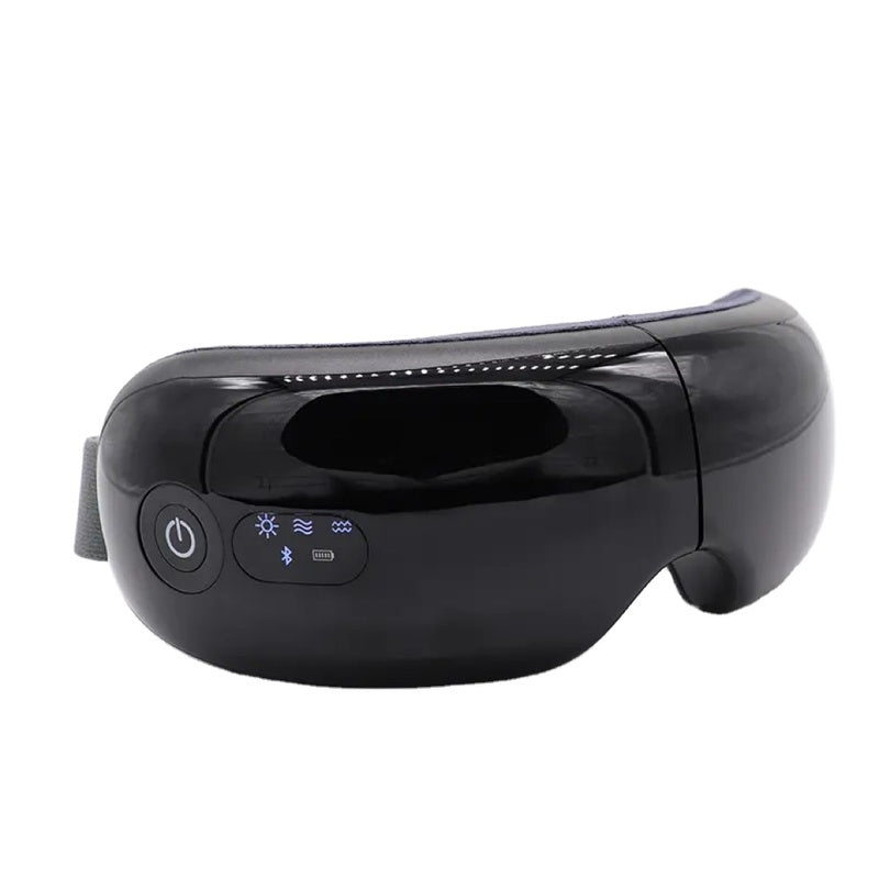 Santiora Smart Electric Eye Massager - foldable black design with heat and air compression