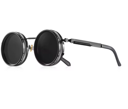 Adjustable Dimming Polarized Sunglasses – ND9 Variable Tint Round Frame
