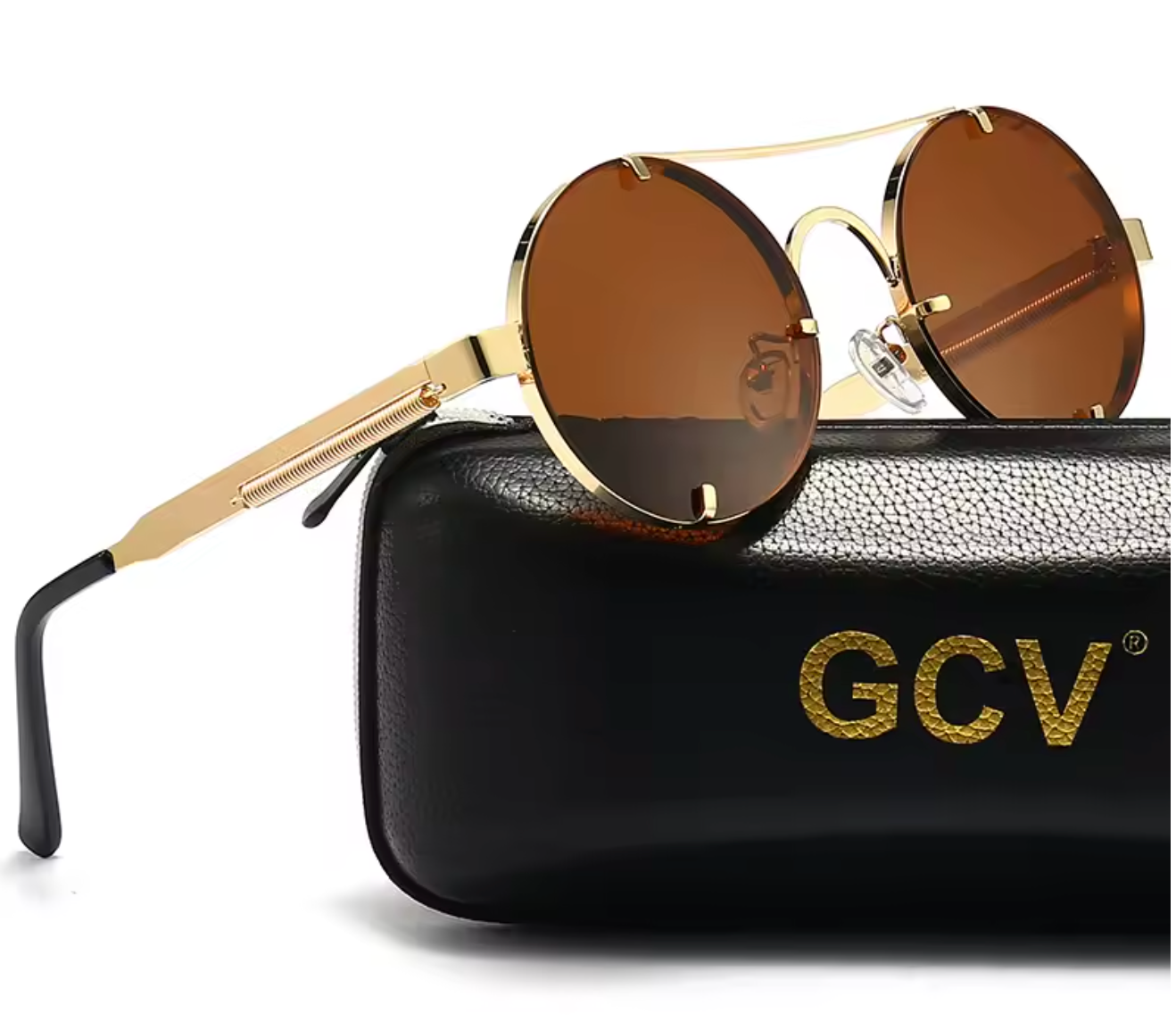 Gothic Steampunk Sunglasses – Polarized UV400 Vintage Round Frame Eyewear