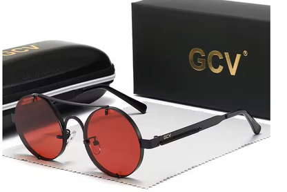 Gothic Steampunk Sunglasses – Polarized UV400 Vintage Round Frame Eyewear
