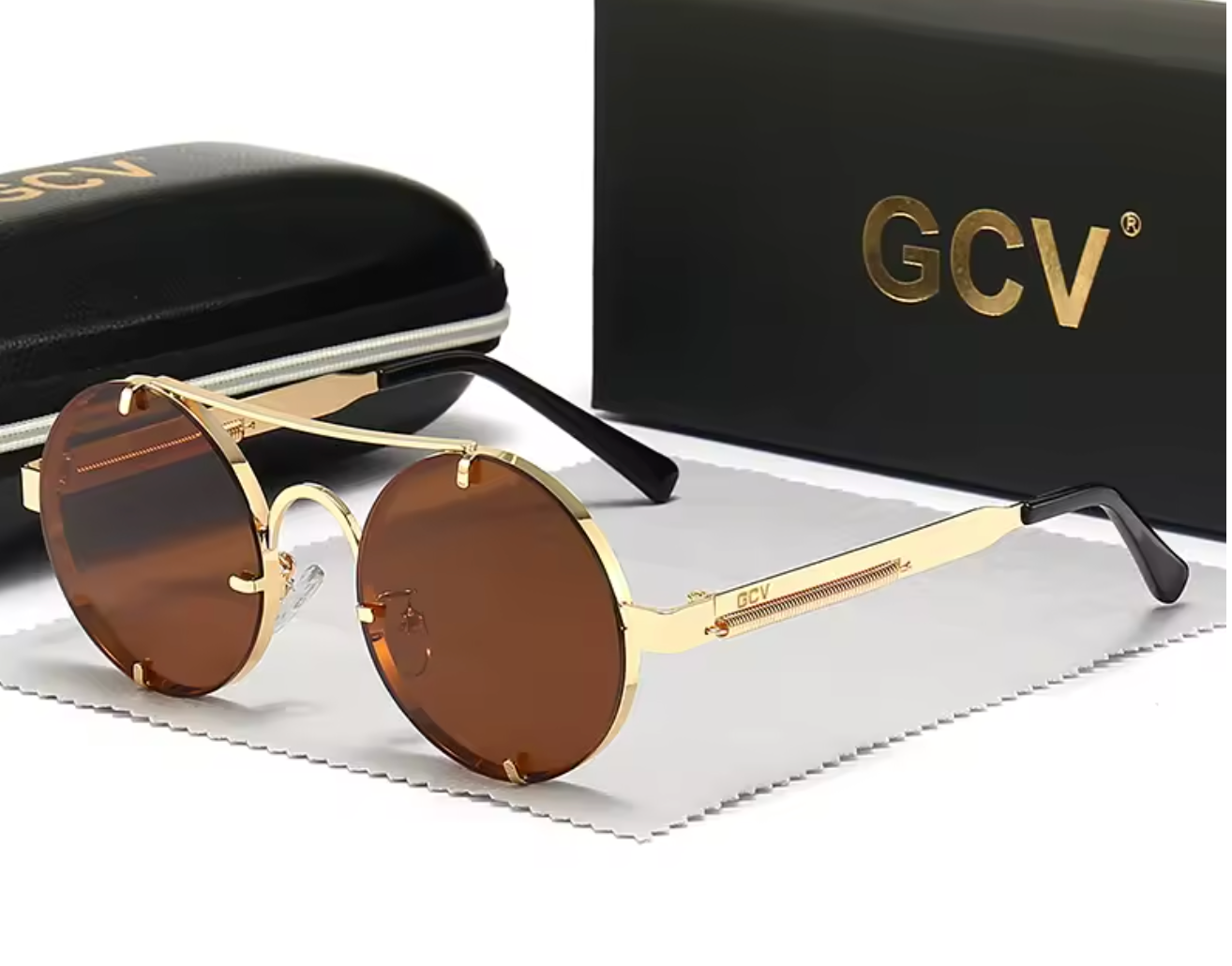 Gothic Steampunk Sunglasses – Polarized UV400 Vintage Round Frame Eyewear
