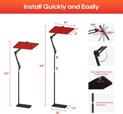 Red Light Therapy Lamp – Full Body Near-Infrared Wellness Panel